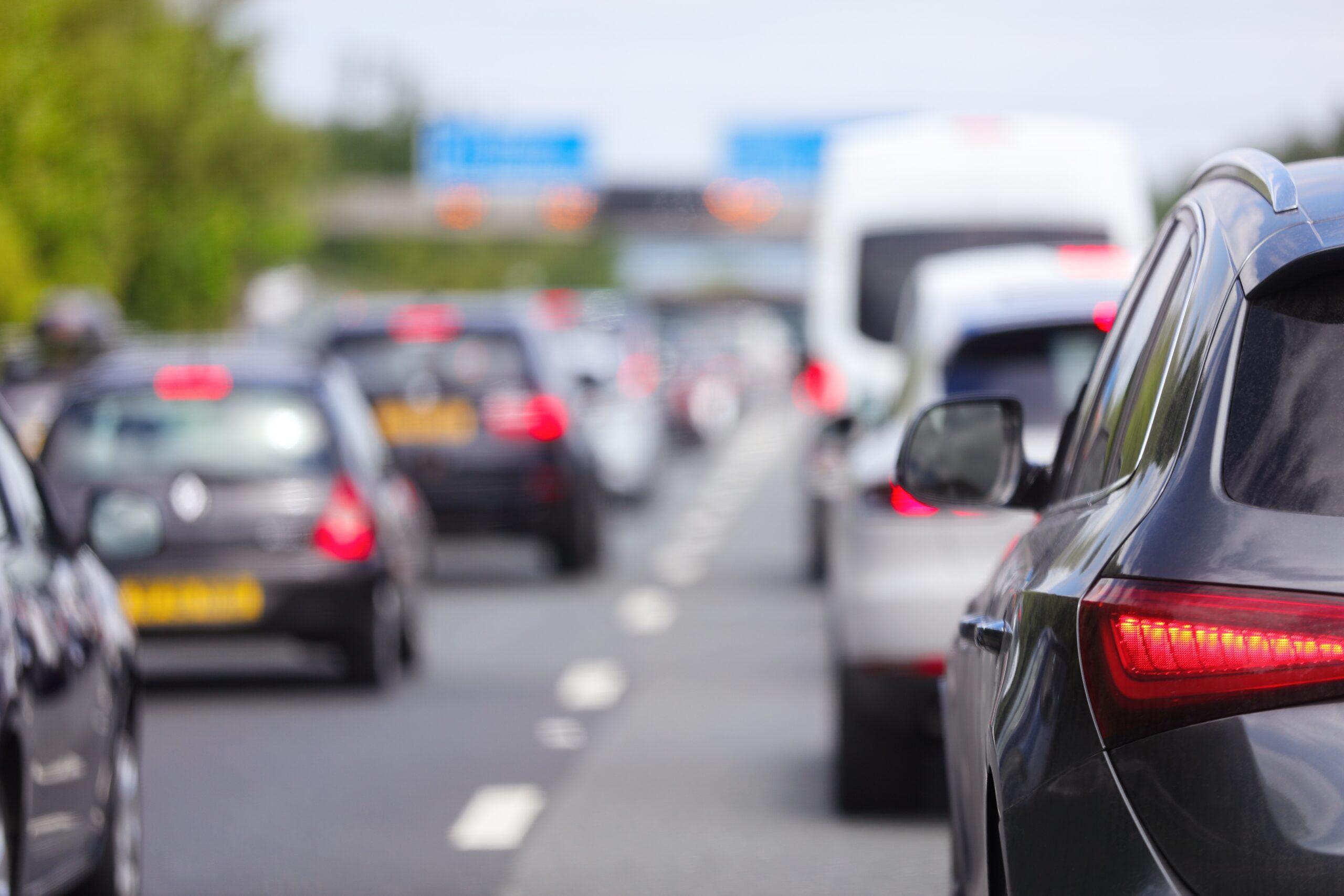 cars stuck in traffic jam, travel